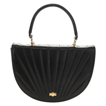 TIFFANY&Co. Hand Bag Leather 2way Black Gold Auth am9561V - 0