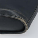 Coach Shoulder Bag Leather Navy Gold Auth am9562-9