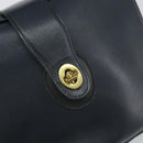 Coach Shoulder Bag Leather Navy Gold Auth am9562-18