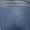 Coach Shoulder Bag Leather Navy Gold Auth am9562-12