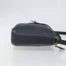 Coach Shoulder Bag Leather Navy Gold Auth am9562-3