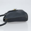 Coach Shoulder Bag Leather Navy Gold Auth am9562-4