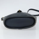 Coach Shoulder Bag Leather Navy Gold Auth am9562-5