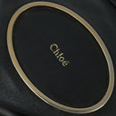 Chloe Victoria Hand Bag Leather 2way Black Gold Auth am9563-18