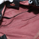 Chloe Victoria Hand Bag Leather 2way Black Gold Auth am9563-11