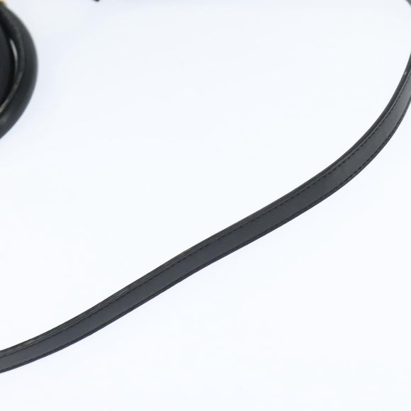 Chloe Victoria Hand Bag Leather 2way Black Gold Auth am9563