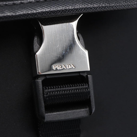 PRADA Shoulder Bag Nylon Black Silver Auth am9570V