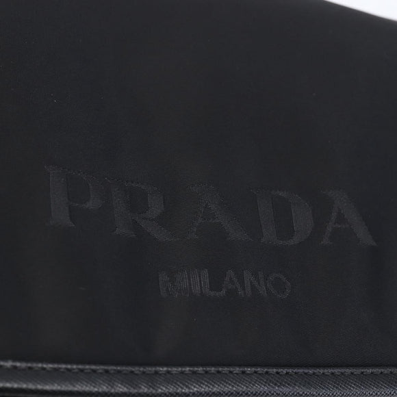 PRADA Shoulder Bag Nylon Black Silver Auth am9570V