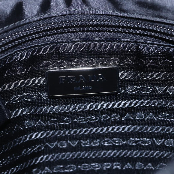 PRADA Shoulder Bag Nylon Black Silver Auth am9570V
