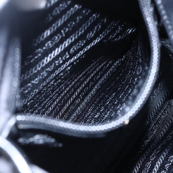 PRADA Shoulder Bag Nylon Black Silver Auth am9570V