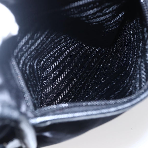 PRADA Shoulder Bag Nylon Black Silver Auth am9570V