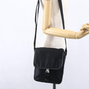 PRADA Shoulder Bag Nylon Black Silver Auth am9570V-28