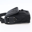 PRADA Shoulder Bag Nylon Black Silver Auth am9570V-3