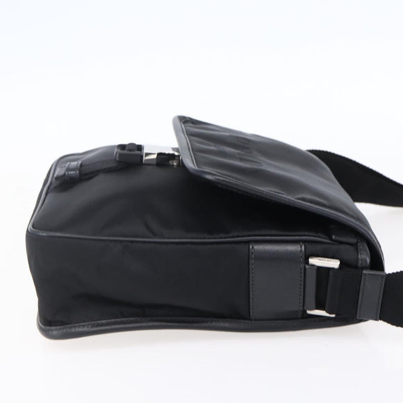 PRADA Shoulder Bag Nylon Black Silver Auth am9570V