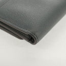 Christian Dior Bifold Wallet Leather Light Blue Gold Auth am9571M-15