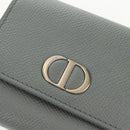 Christian Dior Bifold Wallet Leather Light Blue Gold Auth am9571M-17
