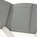 Christian Dior Bifold Wallet Leather Light Blue Gold Auth am9571M-20