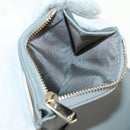 Christian Dior Bifold Wallet Leather Light Blue Gold Auth am9571M-10