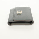 Christian Dior Bifold Wallet Leather Light Blue Gold Auth am9571M-4