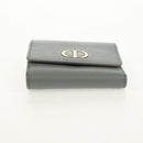 Christian Dior Bifold Wallet Leather Light Blue Gold Auth am9571M-6