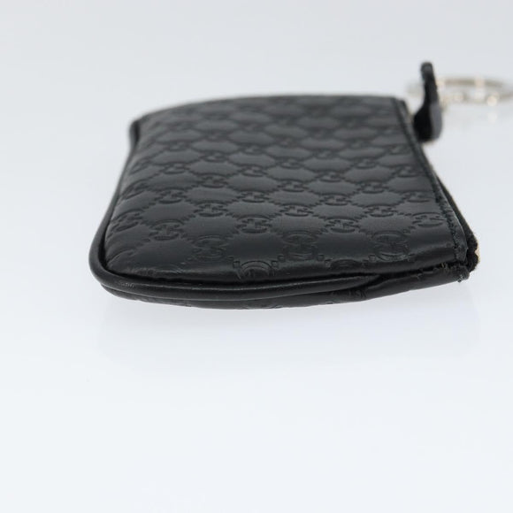 GUCCI Micro Guccissima Coin Purse Leather Black 544476 Auth am9573V