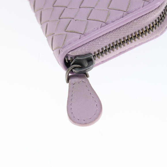 BOTTEGA VENETA INTRECCIATO Coin Purse Leather Pink Auth am9574V