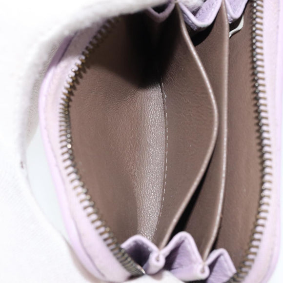 BOTTEGA VENETA INTRECCIATO Coin Purse Leather Pink Auth am9574V