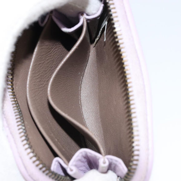 BOTTEGA VENETA INTRECCIATO Coin Purse Leather Pink Auth am9574V