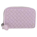 BOTTEGA VENETA INTRECCIATO Coin Purse Leather Pink Auth am9574V-1