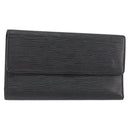 LOUIS VUITTON Epi Porte Tresor Long Wallet Black M63382 LV Auth am9575-1