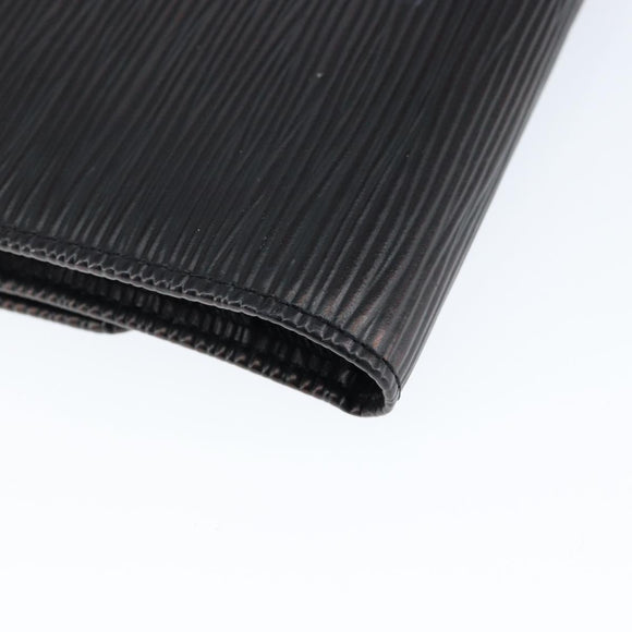 LOUIS VUITTON Epi Porte Tresor Long Wallet Black M63382 LV Auth am9575