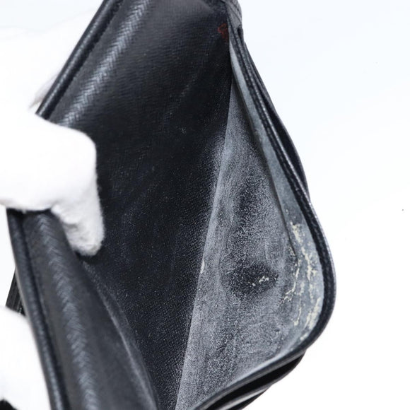 LOUIS VUITTON Epi Porte Tresor Long Wallet Black M63382 LV Auth am9575