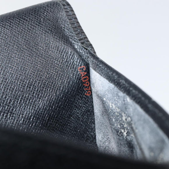 LOUIS VUITTON Epi Porte Tresor Long Wallet Black M63382 LV Auth am9575