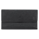 LOUIS VUITTON Epi Porte Tresor Long Wallet Black M63382 LV Auth am9575-13
