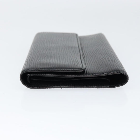 LOUIS VUITTON Epi Porte Tresor Long Wallet Black M63382 LV Auth am9575