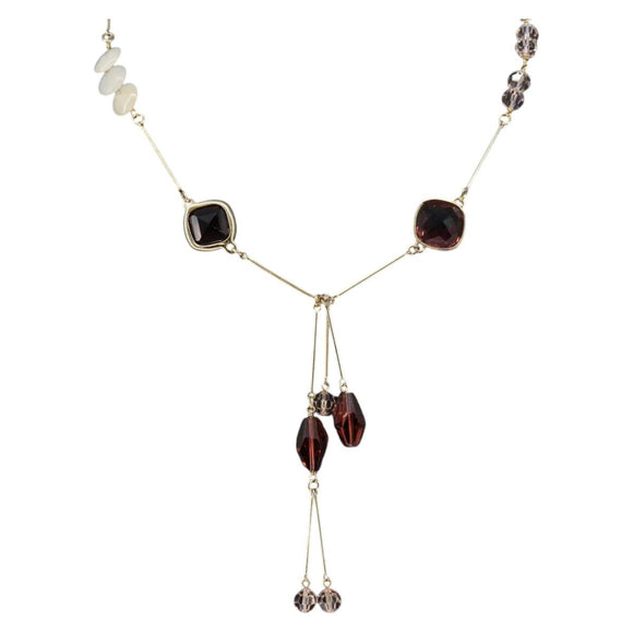 Swarovski Necklace metal Gold Auth am9577