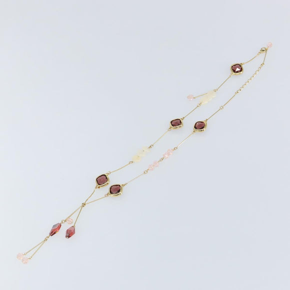 Swarovski Necklace metal Gold Auth am9577