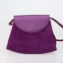 Salvatore Ferragamo Bag Leather Canvas Suede 3 Set Purple Black Auth am9578-10