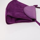 Salvatore Ferragamo Bag Leather Canvas Suede 3 Set Purple Black Auth am9578-12