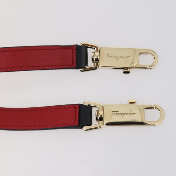 Salvatore Ferragamo Bag Leather Canvas Suede 3 Set Purple Black Auth am9578