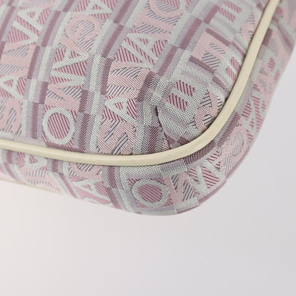 Salvatore Ferragamo Bag Leather Canvas Suede 3 Set Purple Black Auth am9578