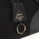 PRADA Hand Bag Nylon 2way Black Gold 1BB115 Auth am9579SM-9