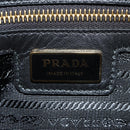 PRADA Hand Bag Nylon 2way Black Gold 1BB115 Auth am9579SM-24
