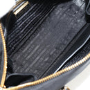 PRADA Hand Bag Nylon 2way Black Gold 1BB115 Auth am9579SM-10