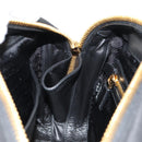 PRADA Hand Bag Nylon 2way Black Gold 1BB115 Auth am9579SM-26