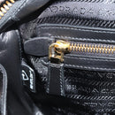 PRADA Hand Bag Nylon 2way Black Gold 1BB115 Auth am9579SM-27