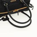 PRADA Hand Bag Nylon 2way Black Gold 1BB115 Auth am9579SM-7
