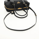 PRADA Hand Bag Nylon 2way Black Gold 1BB115 Auth am9579SM-8