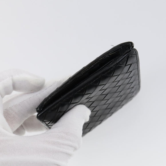 BOTTEGA VENETA INTRECCIATO Wallet Leather 3 Set Black Auth am9581