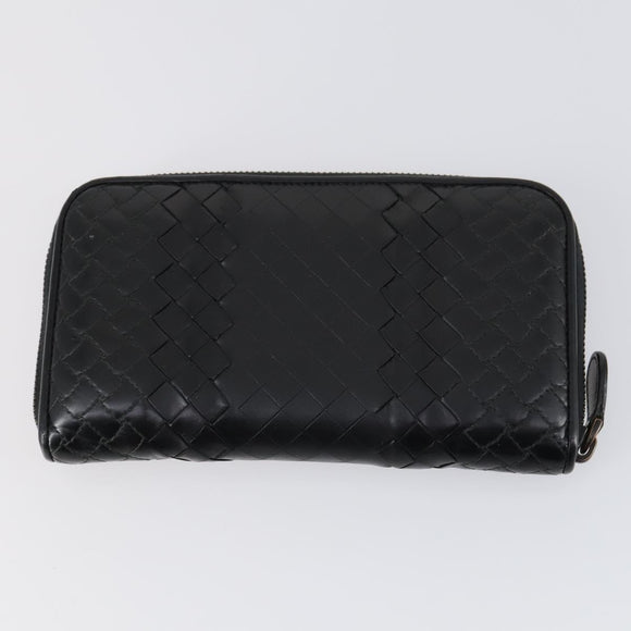 BOTTEGA VENETA INTRECCIATO Wallet Leather 3 Set Black Auth am9581